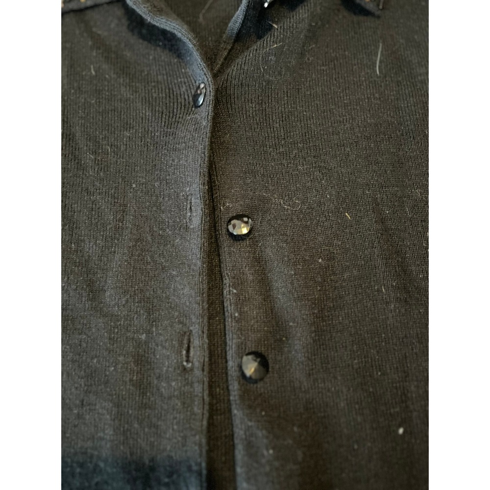 Pendleton Classic Black Beaded Collar Cardigan Sw… - image 5